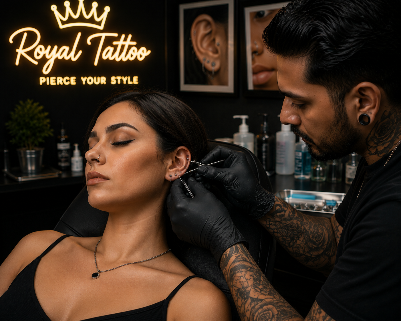 Professional Body Piercing at Royal Tattoo Studio Lucknow