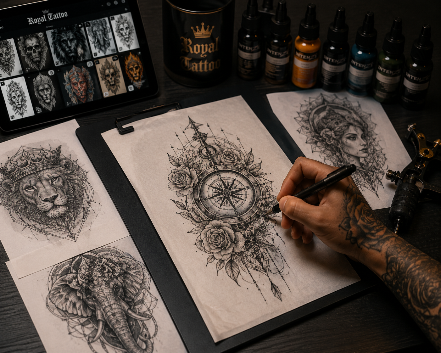 Custom Tattoo Designs at Royal Tattoo Studio Lucknow